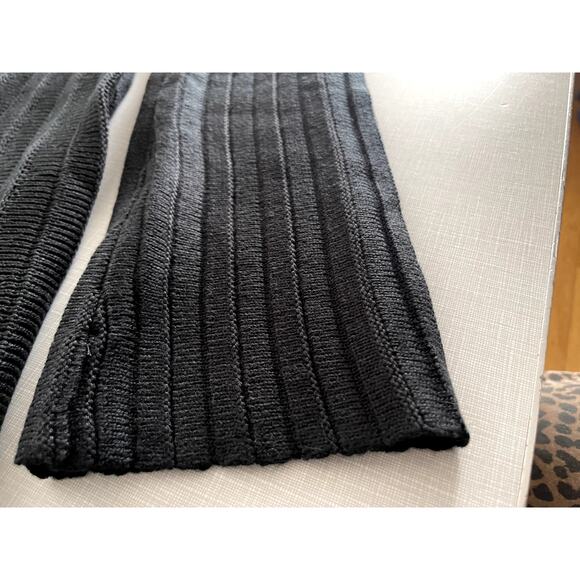 Pomander Place Sz S Adi Sweater Dress Black Fit & Flare Stretch Edgy Minimalist - Picture 9 of 14